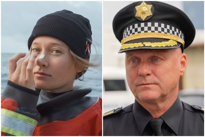 Hester Ceballos Duyck skipverji Bandero og Ásgeir Þór Ásgeirsson, aðstoðarlögreglustjóri á höfuðborgarsvæðinu eru ekki beint sammála.