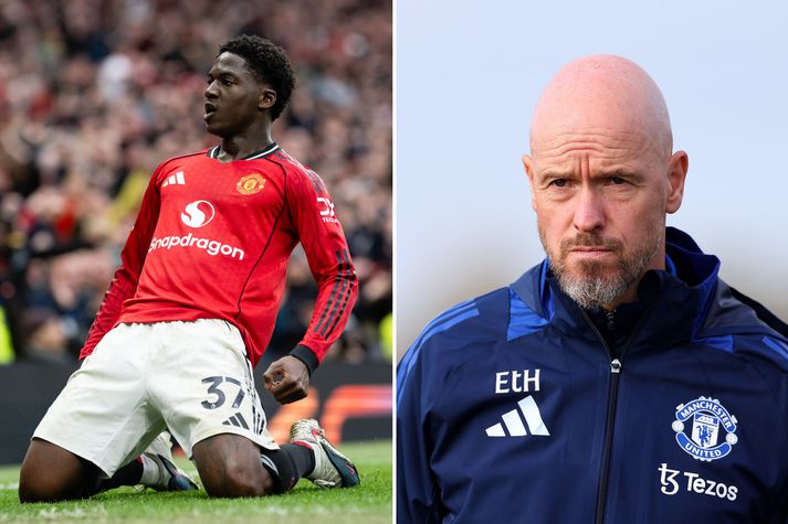 Erik ten Hag var hrifinn af Kobbie Mainoo um leið og hann sá hann spila