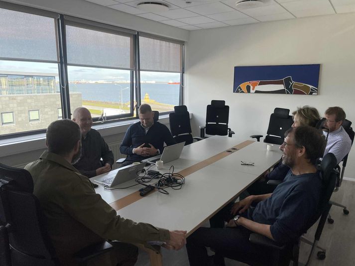 Frá fundi fulltrúa Alcoa á Reyðarfirði með Rafiðnaðarsambandi Íslands og Afls starfsgreinafélags sem hófst klukkan tíu í morgun í húsakynnum ríkissáttasemjara.