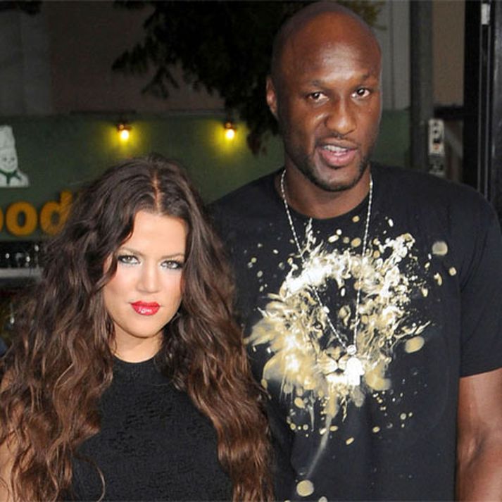 Khloe Kardashian og Lamar Odom. MYND/BANG Showbiz