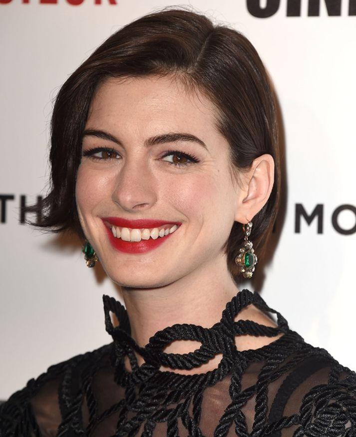 Anne Hathaway leikur eitt af aðalhlutverkunum í nýjustu mynd Christophers Nolan, Interstellar.