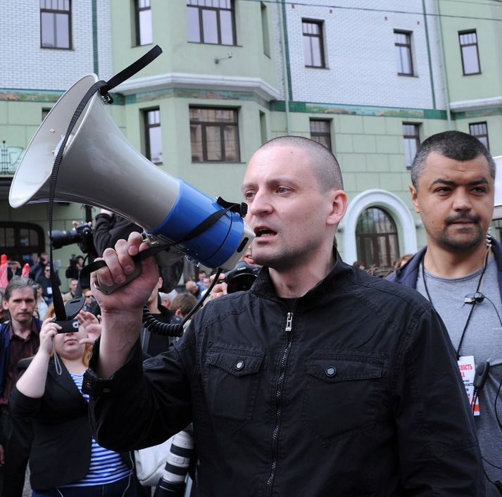 Sergey Udaltsov, leiðtogi stjórnarandstöðuflokks.