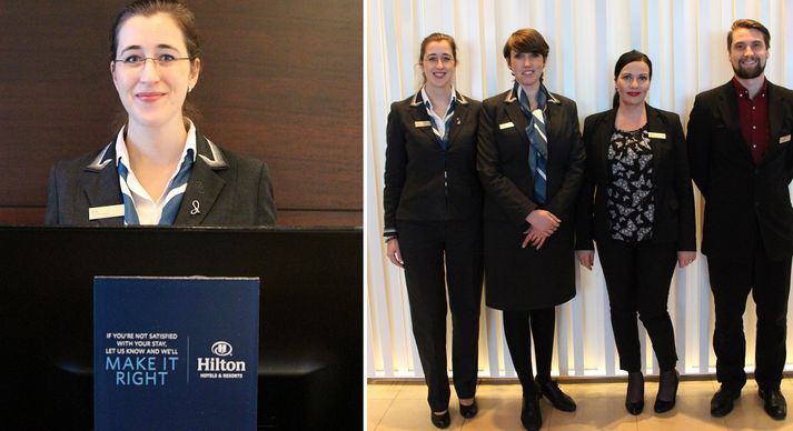 Á myndunum má sjá Elínu Bjarnadóttur, Hildi Bridde, Katrínu Grétarsdóttur og Aðalgeir Ásvaldsson starfsfólk á Hilton Reykjavík Nordica.