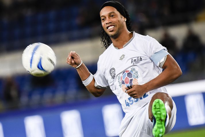 Ronaldinho var oftar en ekki brosandi.