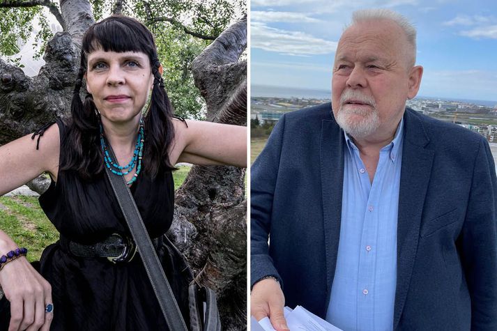 Birgitta Jónsdóttir er fyrrverandi þingmaður Pírata og er nú í Sósíalistaflokknum. Gunnar H. Gunnarsson er oddviti E-listans.