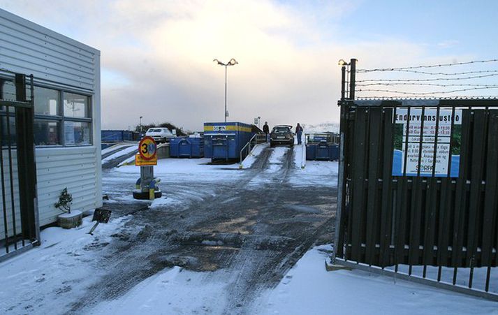 Maðurinn ógnaði starfsmönnum Sorpu og flúði svo.