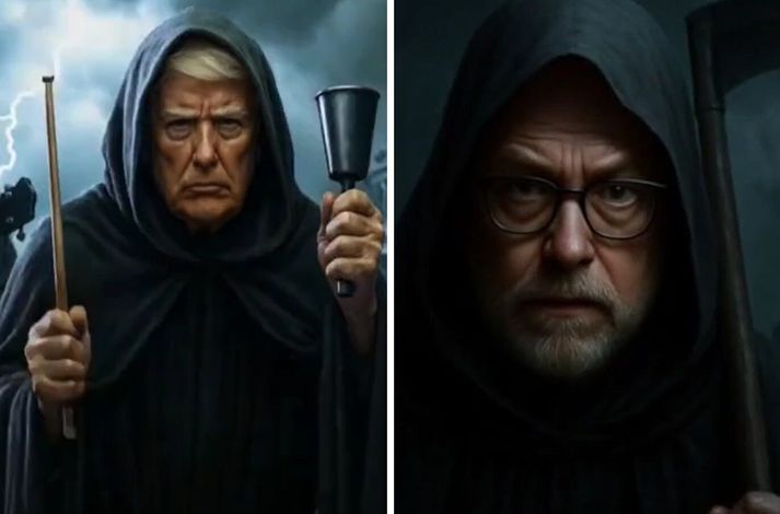 Skjáskot úr myndbandi sem Donald Trump, forseti Bandaríkjanna, deildi nýverið á samfélagsmiðli sínum.