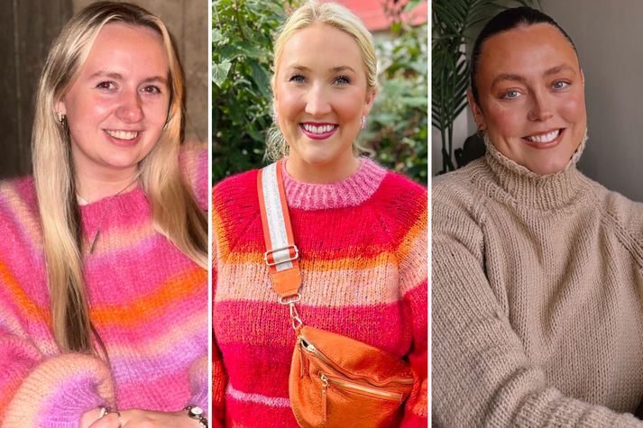 Embla Líf Hallsdóttir, Ingveldur Gröndal og Kamilla Tryggvadóttir standa fyrir prjónaviðburði á Tipsý bar á fimmtudaginn.