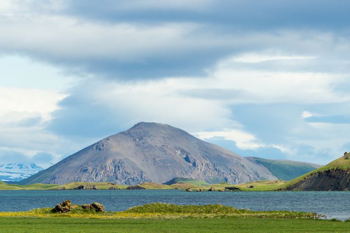 Vindbelgarfjall í Mývatnssveit skartar sínu fegursta í sumar.