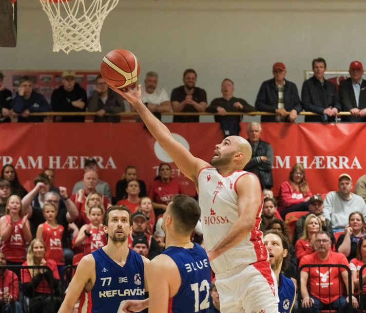 Frank Aron Booker var frábær fyrir Val í kvöld.