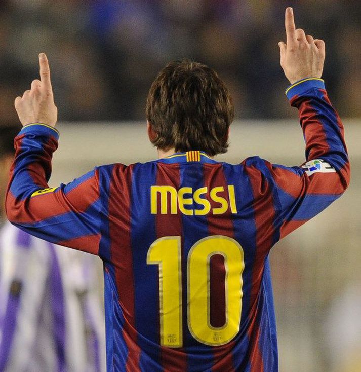 Messi á sinn þátt í góðu gengi Barcelona.