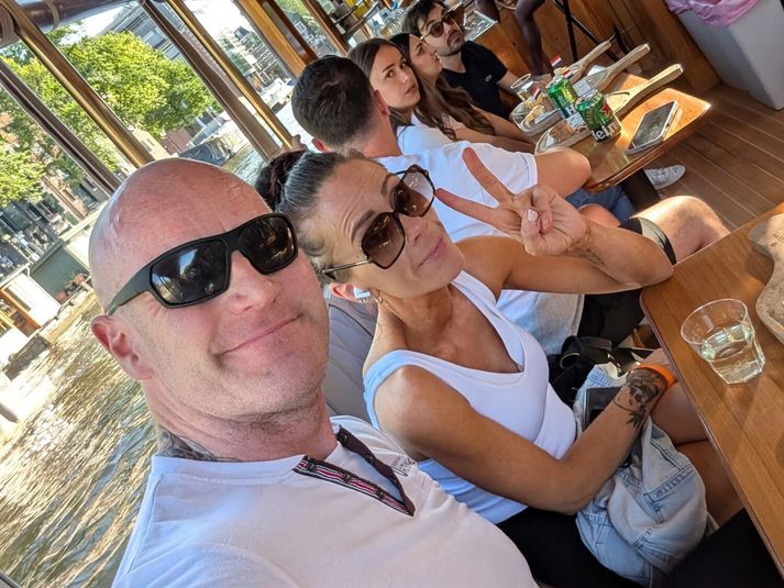 Atli Steinn og Unnur á góðri stundu.