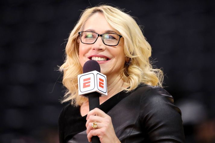 Doris Burke er ein af konunum sem verða í aðalhlutverki í útsendingunni frá NBA leiknum í Utah.