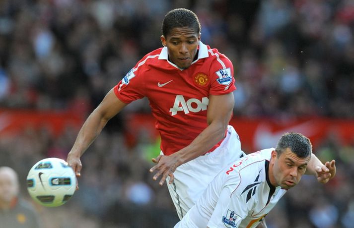 Antonio Valencia í leik með United.