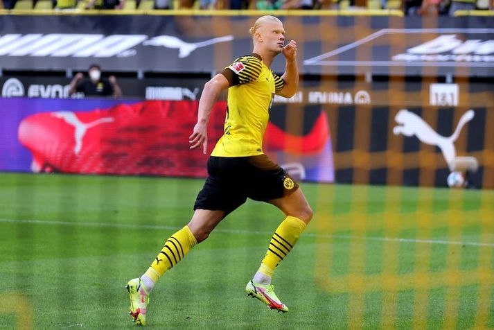 Erling Haaland er byrjaður að raða inn mörkum fyrir Borussia Dortmund á þessu tímabili.