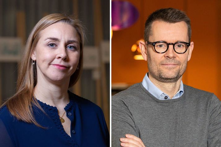 Jakobína H. Árnadóttir sviðstjóri ráðninga hjá Capacent og Sverrir Briem ráðgjafi og einn eigandi Hagvangs.