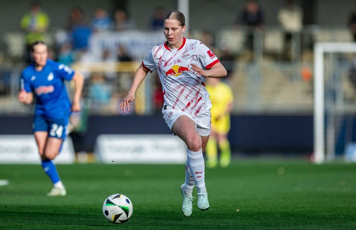 Emilía Ásgeirsdóttir var á vinstri kantinum hjá RB Leipzig. 
