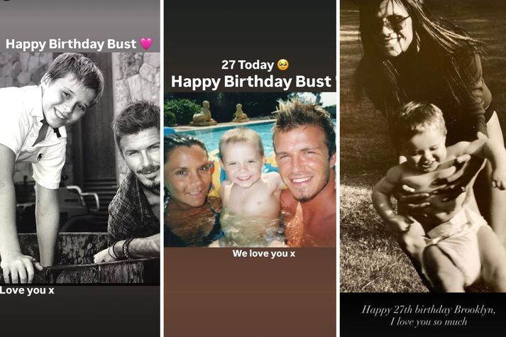 Victoria og David Beckham óskuðu syni sínum til hamingju með daginn í dag þrátt fyrir að hann hafi lokað á þau.