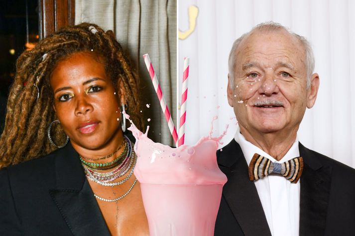 Hin 43 ára Kelis og hinn 72 ára Bill Murray eru farin að slá sér upp. Það er spurning hvort þau hafi fengið sér mjólkurhristing saman.