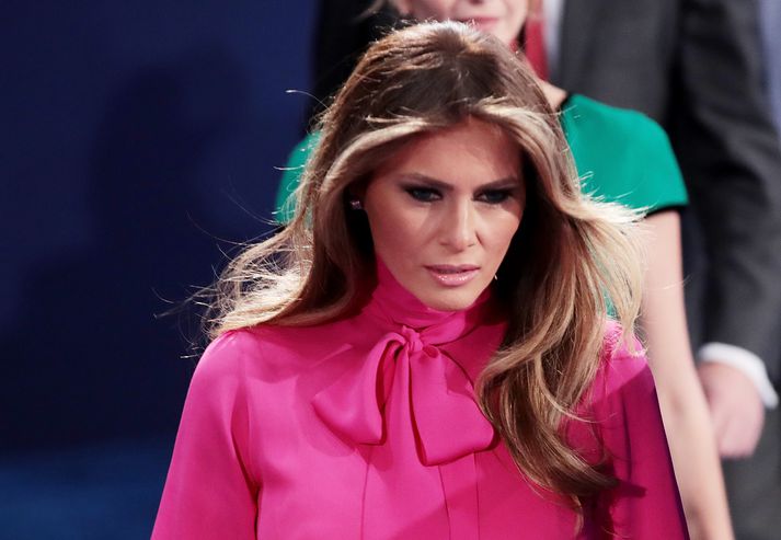 Melania Trump á kappræðunum í gærkvöldi.