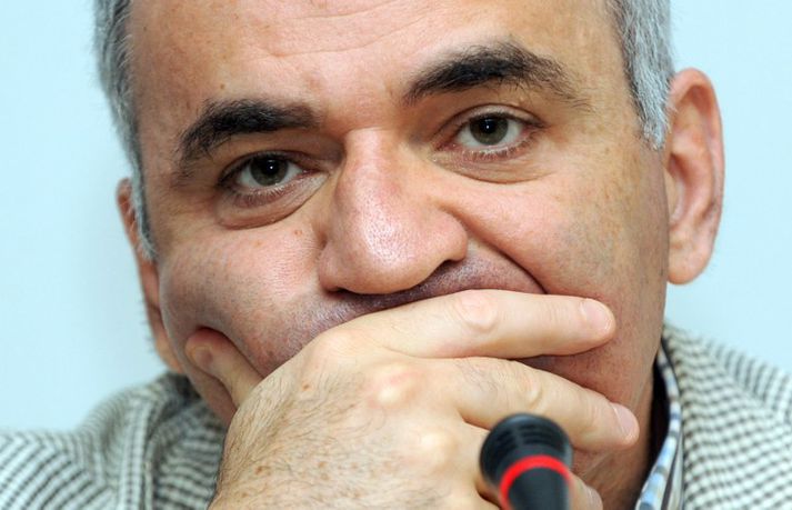 Garry Kasparov, fyrrum heimsmeistari í skák, er mikinn andstæðingur Pútíns Rússlandsforseta.