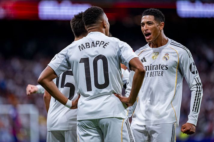 Kylian Mbappé og Jude Bellingham voru í miklu stuði í dag.