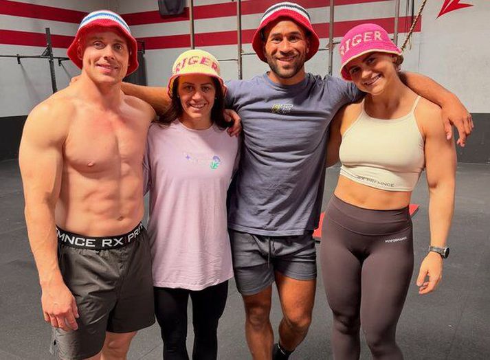 Lið CrossFit Oslo Kriger í öllu sínu veldi, talið frá vinstri: Björgvin Karl Guðmundsson, Kristin Holte, Tola Morakinyo og Oda Lundekvam.