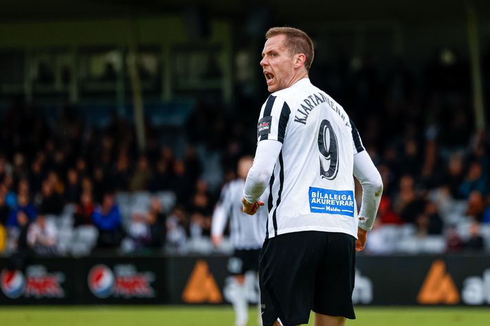 Kjartan Henry Finnbogason skoraði tvö mörk í leiknum í kvöld. 