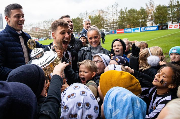 Tobias Thomsen fagnaði Íslandsmeistaratitli með KR á síðustu leiktíð, eftir að hafa orðið Íslandsmeistari með Val árið áður.