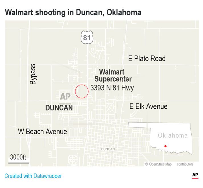 Lögreglan í Oklahoma kallar eftir upplýsingum frá þeim sem urðu vitni að árásinni.