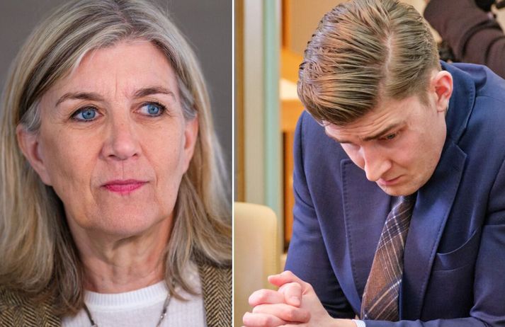 Hanna Katrín beintengdi atvik sem varð á handboltaleik í Vestmannaeyjum við Miðflokkinn og sendi kaldar kveðjur á Snorra Másson.