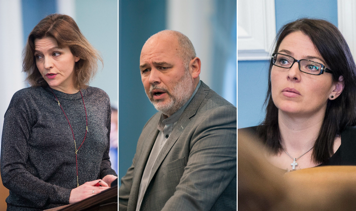 Rósa Björk Brynjólfsdóttir, Logi Einarsson og Silja Dögg Gunnarsdóttir voru gestir þáttarins Sprengisands í dag.