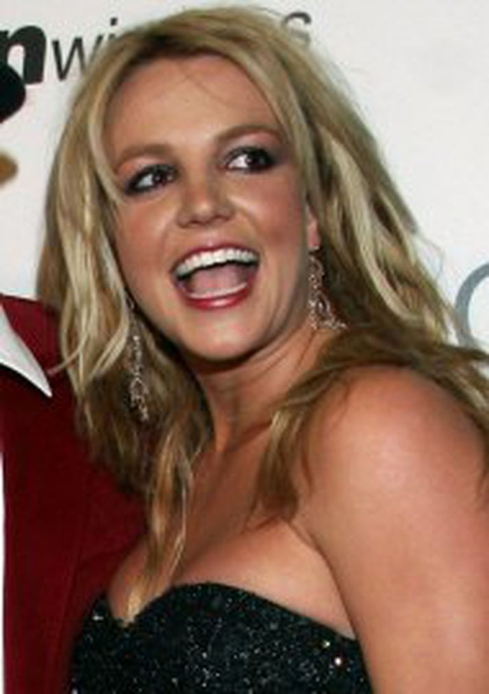 Britney Spears í Grammyverðlaunapartíi fyrir ári síðan.