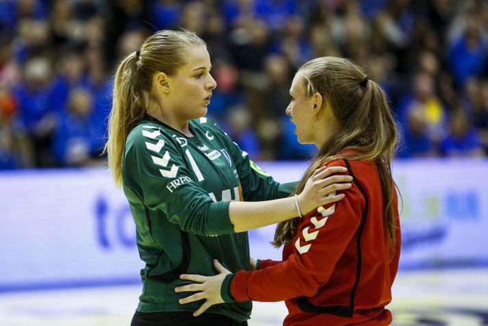 Elín Jóna Þorsteinsdóttir markvörður Hauka. 