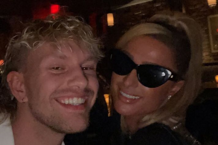 Björn Boði og Paris Hilton voru í góðum fíling á Coachella um helgina.