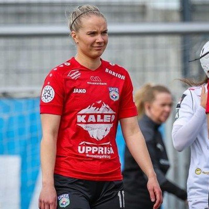 Hildur Karítas Gunnarsdóttir gerði sér lítið fyrir og skoraði sjö mörk fyrir Aftureldingu í kvöld.