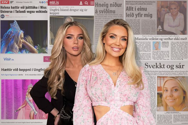 Helena Hafþórsdóttir O'Connor og Manúela Ósk Harðardóttir þurftu báðar að hætta þátttöku í Ungfrú alheimi, þó með 22 ára millibili.
