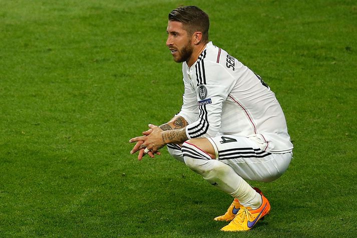 Sergio Ramos eftir undanúrslitaleik Meistaradeildarinnar í vor.
