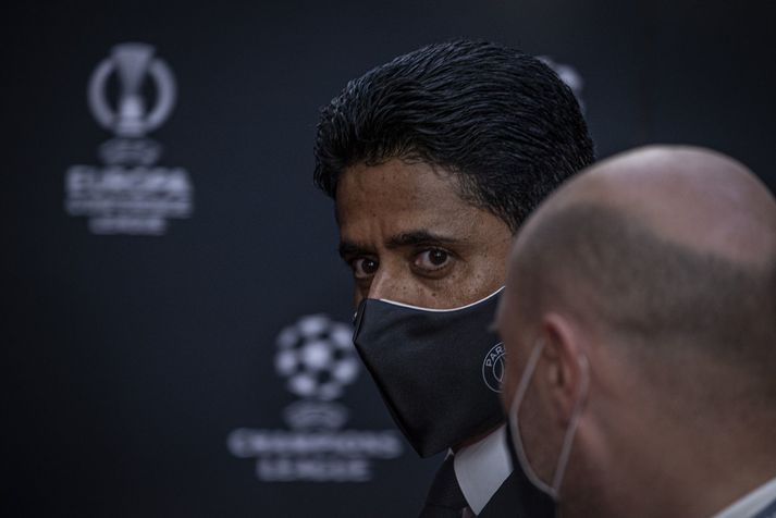 Nasser Al-Khelaifi er forseti Paris Saint-Germain og hefur sett mikinn pening í félagið til að vinna loksins Meistaradeildina. Hann þarf að bíða í eitt ár enn að minnsta kosti.