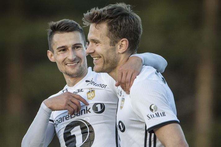 Matti í stuði í leik með Rosenborg en hann var ekki í leikmannahópnum í kvöld.