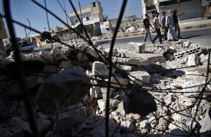 Þungamiðja borgarastríðsins hefur undanfarið verið í Aleppo, stærstu borg Sýrlands. Uppreisnarmenn hafa náð stjórn á nokkrum hverfum í borginni.Fréttablaðið/AP