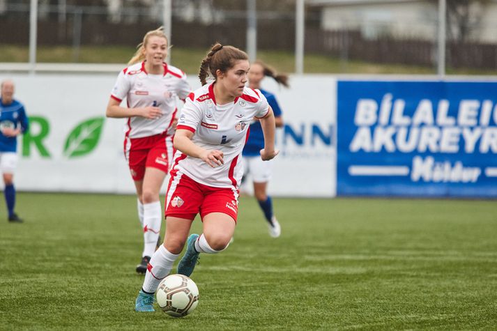 Anna Rakel Pétursdóttir í leik með Þór/KA síðastliðið sumar. Þór/KA hafnaði í fjórða sæti deildarinnar. 