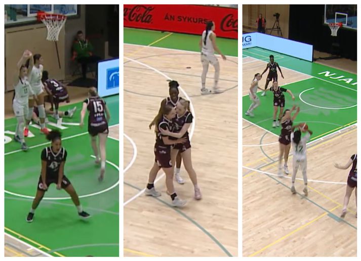 Það var mikil dramatík í blálokin enda skiptust liðin oft á að hafa forystuna á síðustu fjórum sekúndunum.