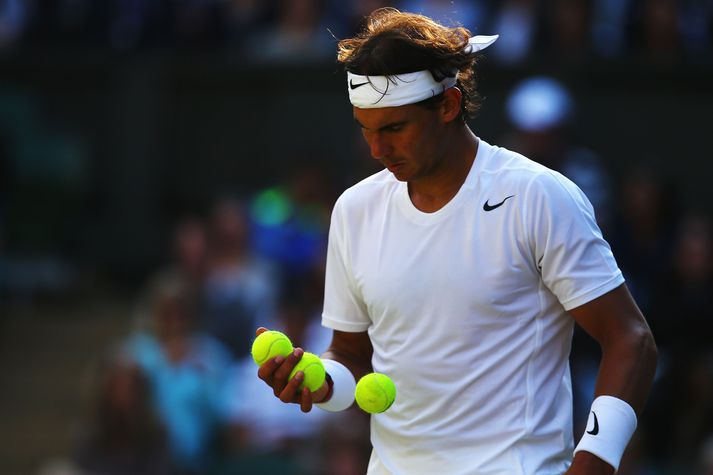Rafa Nadal á Wimbledon fyrr í sumar.
