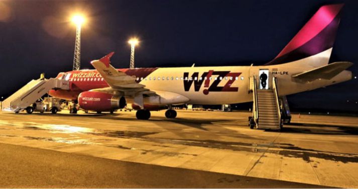 Vél Wizz Air á Keflavíkurflugvelli í september í fyrra.