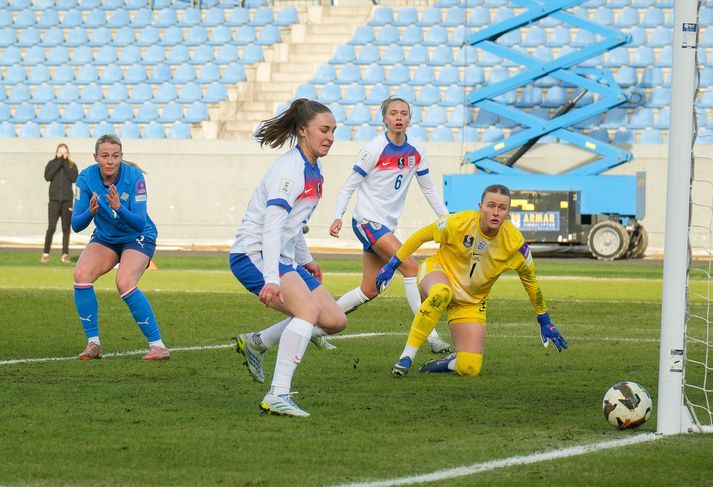 Sandra María Jessen var hársbreidd frá því að jafna metin. 