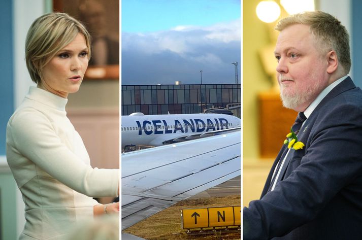 Kristrún Frostadóttir forsætisráðherra og Sigmundur Davíð Gunnlaugsson formaður Miðlfokksins ræddu málefni Icelandair á Alþingi í dag. Sigmundur kallaði eftir því að Íslendingar segðu sig frá ETS-kerfi Evrópusambandsins. Kristrún sagði virka hagsmunagæslu í gangi gagnvart því kerfi.