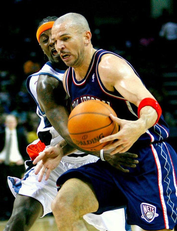 Jason Kidd í leiknum gegn Charlotte í nótt.