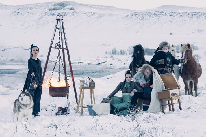 Myndatökurnar fóru m.a. fram við veiðihúsið í Skarði í Skeiða- og Gnúpverjahreppi og þóttu takast einstaklega vel.