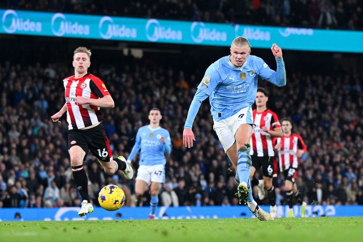 Erling Haaland skoraði mark Manchester City.